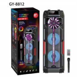 Dual 8 inch battery Bluetooth speaker