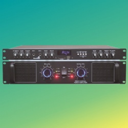Professional power amplifier with Bluetooth, USB and FM radio